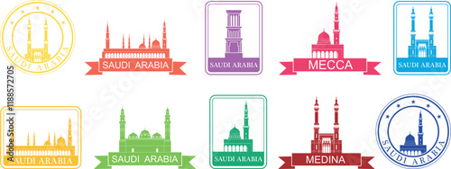 Saudi Arabia logo. Isolated Saudi Arabia on white background