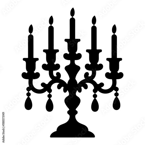 golden candelabra black color