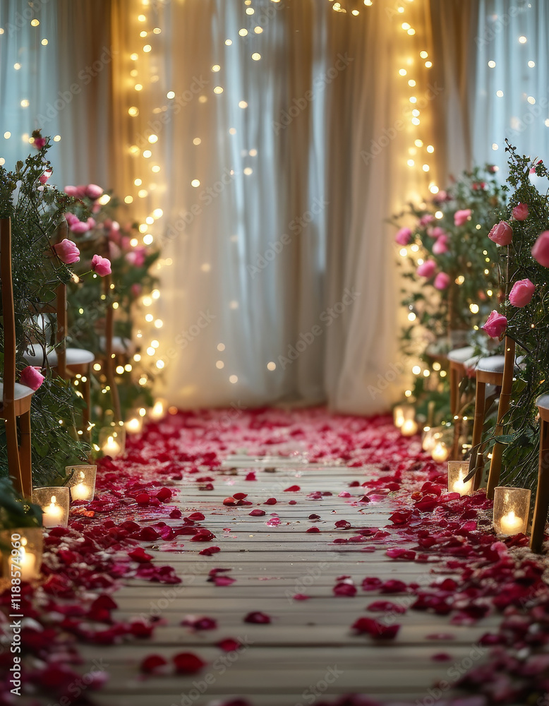 Valentines Day Podium Background, Empty product display podium, Petal pathway, scattered rose petals, sheer curtains, glowing fairy lights, enchanting and dreamy wedding scene, ad, podium platform
Valentines Day Podium Background, Empty product display podium, Petal pathway, scattered rose petals, sheer curtains, glowing fairy lights, enchanting and dreamy wedding scene, ad, podium platform