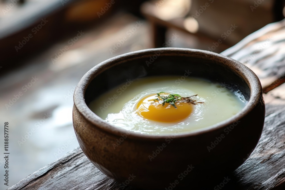 Ttukbaegi Gyeranjjim is baked eggs in a clay pot Ttukbaegi Gyeranjjim is baked eggs in a clay pot