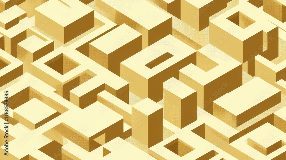 Golden Cityscape: An Intricate Isometric Urban Design Golden Cityscape: An Intricate Isometric Urban Design