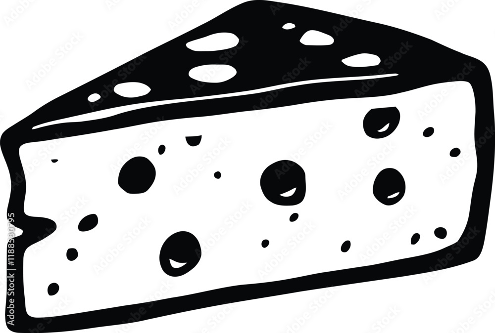 Cheese Slice Icon on Checkerboard Transparent Background Cheese Slice Icon on Checkerboard Transparent Background