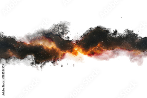 Stunning Nebula Clouds Swirling Isolated on a transparent Background for Creative Use