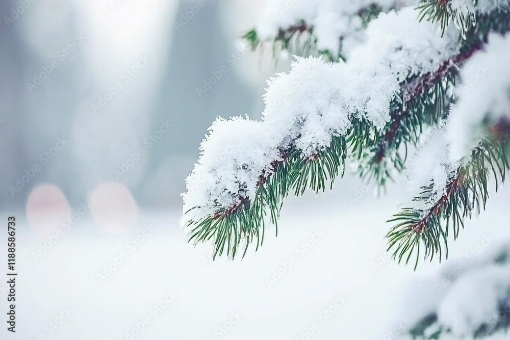 Obraz premium Frost-covered tree branches under winter light