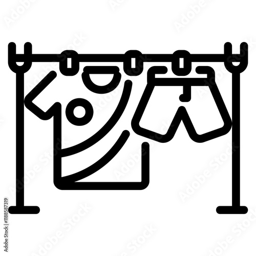 Hanging clothes icon