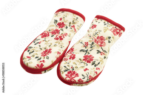 High-Quality Oven Mitts Isolated on a transparent Background for Kitchen Styling and Use