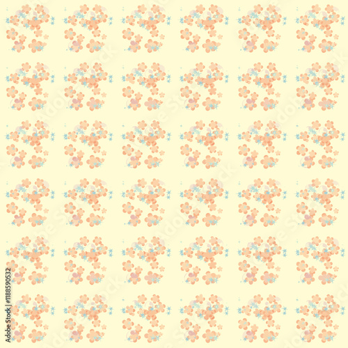 Seamless floral pattern with vintage flowers and snowflakes for winter decor and textile design