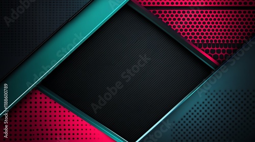 Wallpaper Mural Abstract geometric design, dark colors, modern background, vibrant Torontodigital.ca
