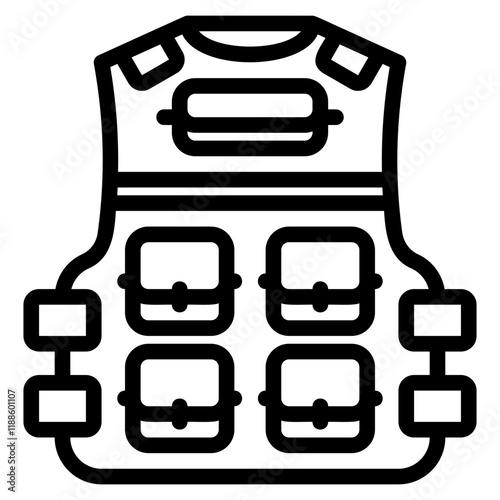 Bulletproof vest icon