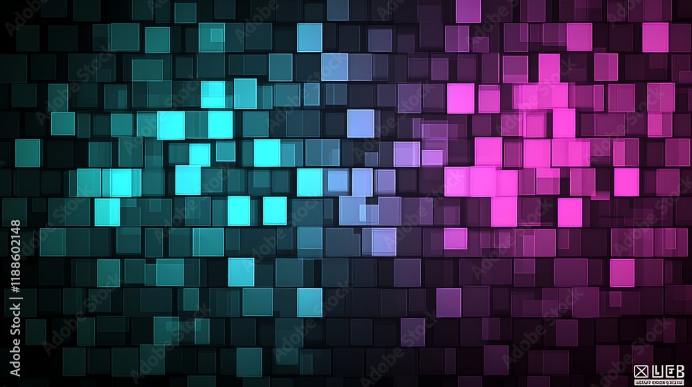 Abstract pixelated squares background Abstract pixelated squares background