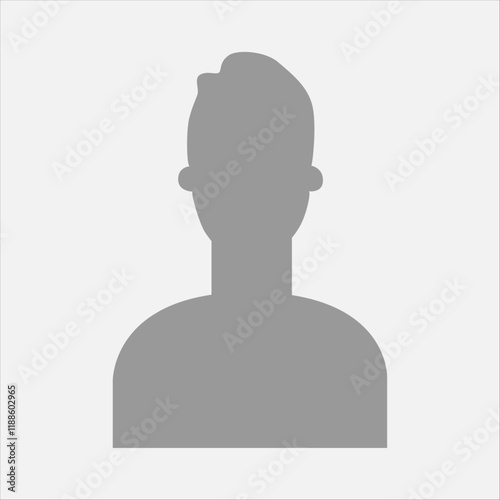 Vector flat illustration in grayscale. Icons of man and woman. Avatar, user profile, person icon, profile picture. Suitable for social media profiles, icons, screensavers and as a template.