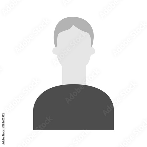 Vector flat illustration. Icons of man and woman. Avatar, user profile, person icon, profile picture. Suitable for social media profiles, icons, screensavers and as a template. Business concept.