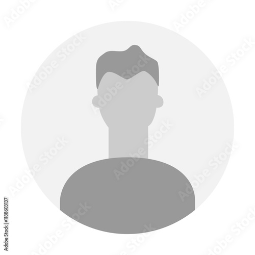 Vector flat illustration. Icons of man and woman. Avatar, user profile, person icon, profile picture. Suitable for social media profiles, icons, screensavers and as a template. Business concept.
