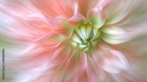 Abstract blurred background of pink peach green pastel floral bouquet flowers, grunge soft colors romantic botanical gradient aesthetic flow bloom dreamy vintage texture pattern painting illustration