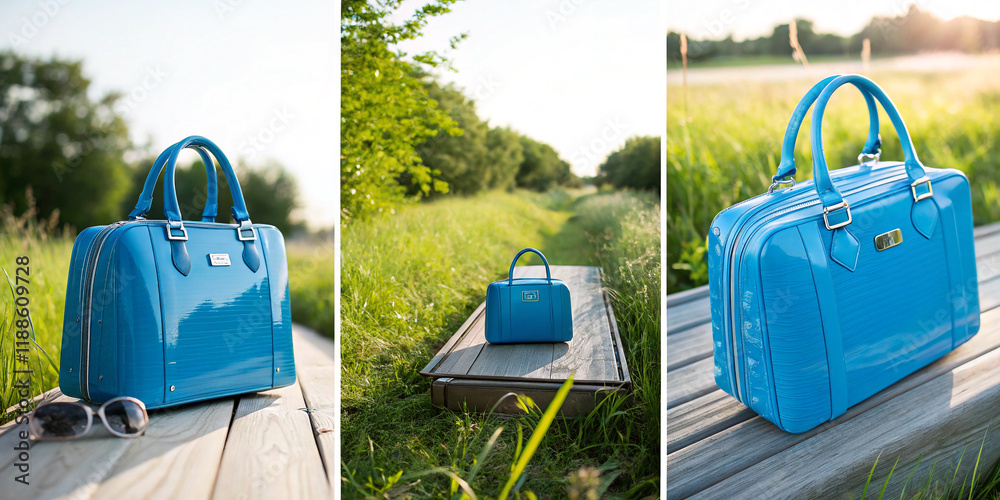 A Beautiful Summer Morning: Radiant Glow with Blue Hues A Beautiful Summer Morning: Radiant Glow with Blue Hues