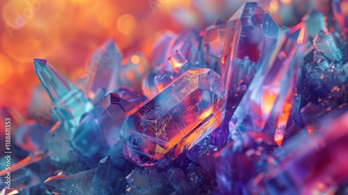 Abstract Crystal Cluster Wallpaper