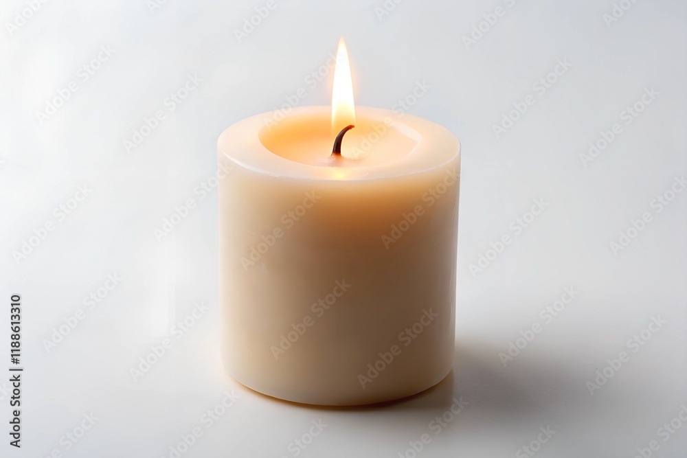 Candle on white background Candle on white background