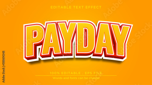 Editable text effect payday theme. Promotion text effect