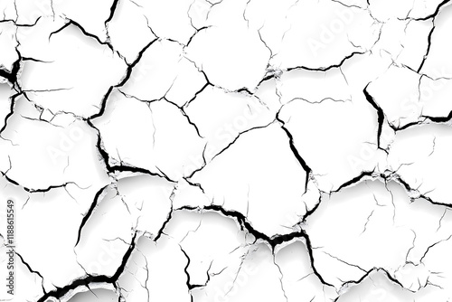 Large cracks isolated on PNG background	 