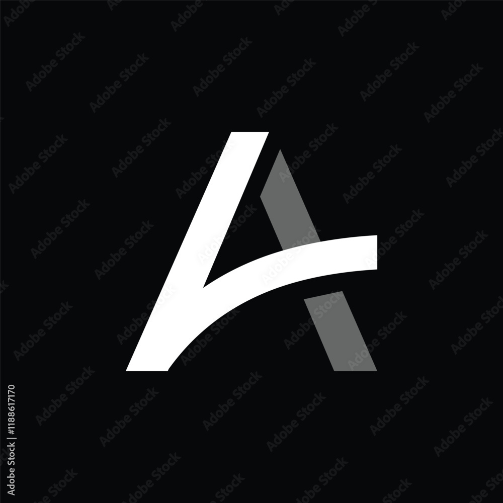 Fototapeta premium initial letter AL LA curved L legs logo icon