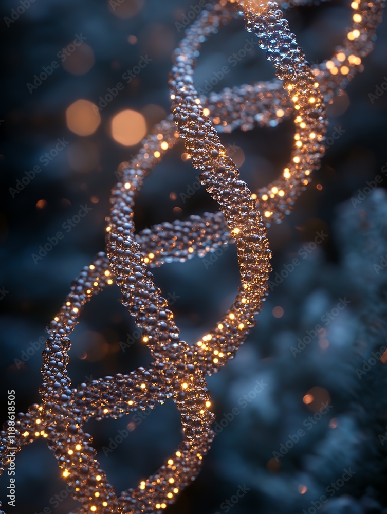 Delicate Strands of Sparkling Lights Intertwine Against a Dark Background, Creating a Mesmerizing Luminescent Display During the Evening Hours Delicate Strands of Sparkling Lights Intertwine Against a Dark Background, Creating a Mesmerizing Luminescent Display During the Evening Hours