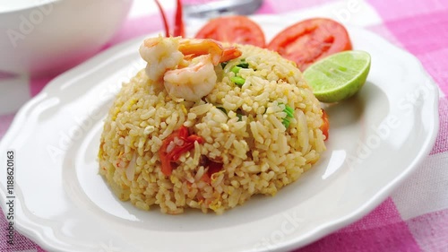 Fried rice on a plate