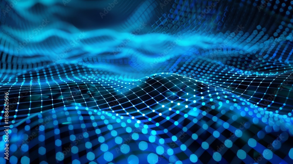 Abstract Blue Digital Wave Wallpaper Abstract Blue Digital Wave Wallpaper