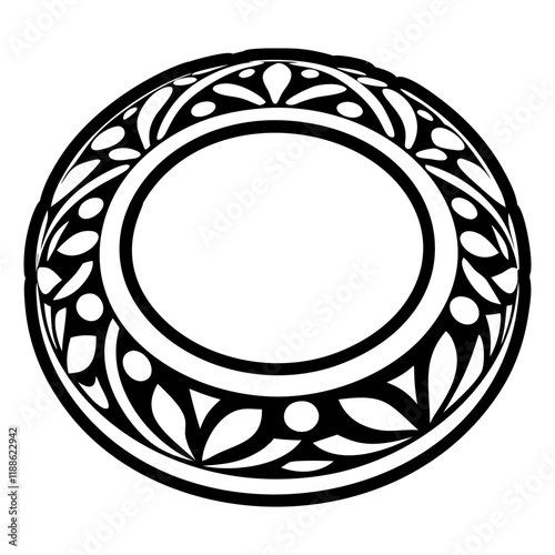 A filled style icon of a resin ring