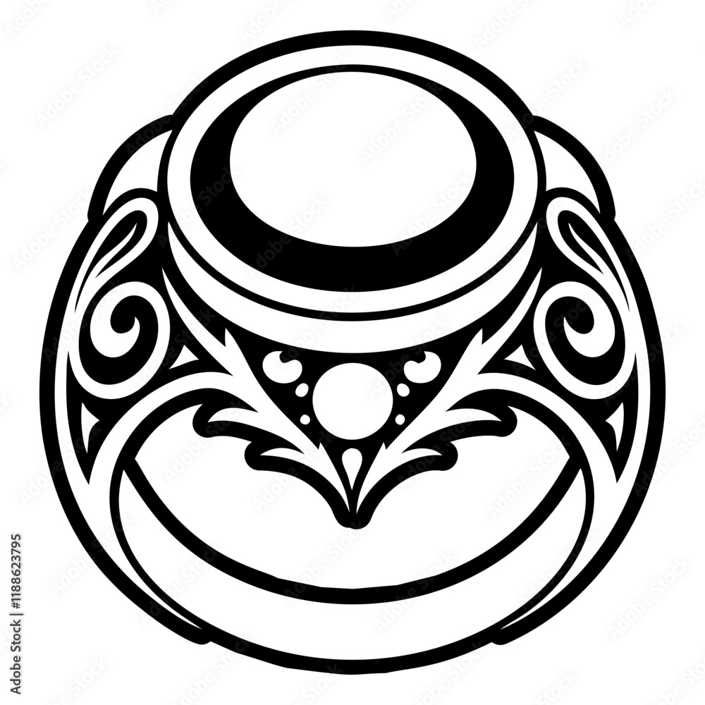 Fototapeta premium A glyph style icon of a victorian ring