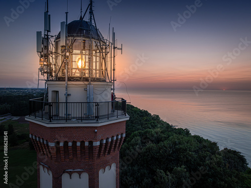 Closeup of light beam from ...