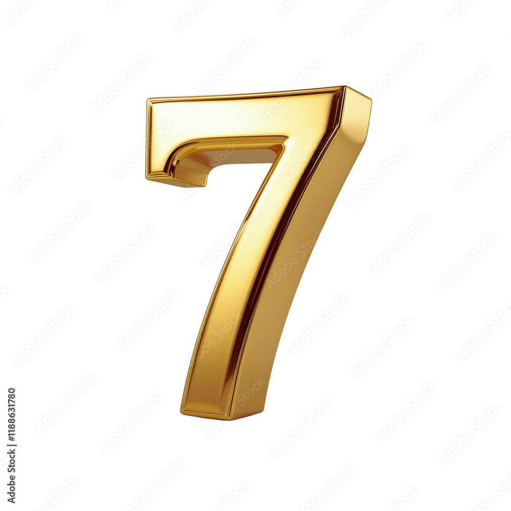 Gold number on isolated background. Gold number on isolated background.