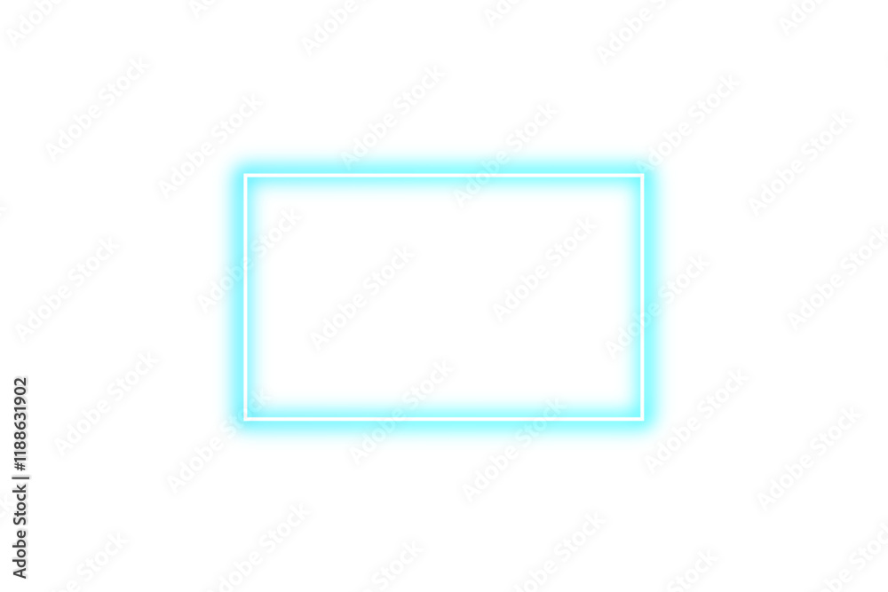Blue neon glowing rectangular border frame isolated on a transparent background. LED light laser line design with empty space, perfect for mockups. Neon blue sign ideal for modern graphic design Blue neon glowing rectangular border frame isolated on a transparent background. LED light laser line design with empty space, perfect for mockups. Neon blue sign ideal for modern graphic design