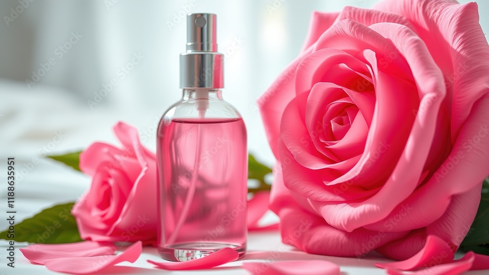 Rose Petal Fragrance Spray - Pink Bottle, Cozy Home Scent, Bedding Freshener Rose Petal Fragrance Spray - Pink Bottle, Cozy Home Scent, Bedding Freshener