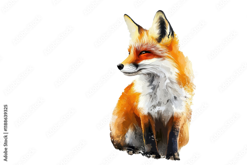Obraz premium Fox Isolated on transparent Background for Creative Projects and Design