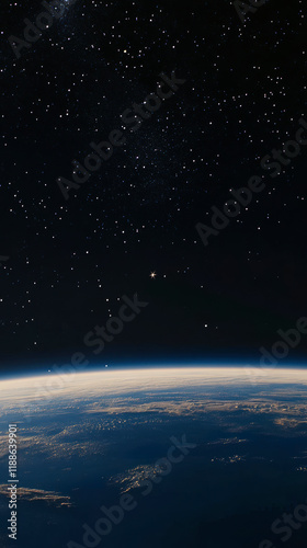 Closeup of the planet Earth view from space