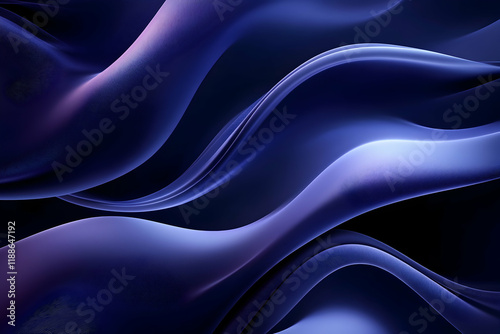Wallpaper Mural Abstract black silk waves with smooth gradients, ideal for luxury branding backgrounds Torontodigital.ca