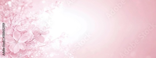 Elegant pink background adorned with delicate flowers, perfect for romantic themes and special occasions like Mother's Day and weddings