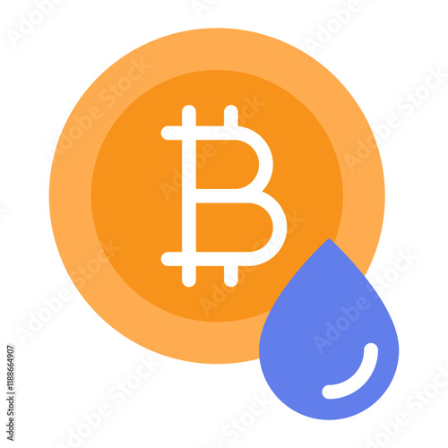 Bitcoin Droplet Icon