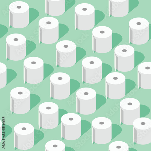 Pattern Paper Toilet with background soft green