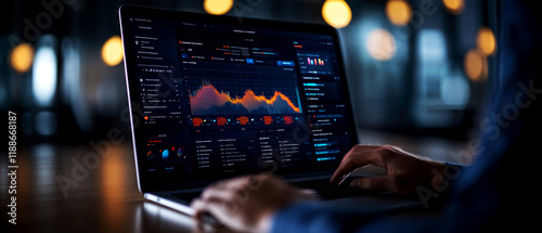 Data analysis insights modern office digital dashboard professional environment close-up view data visualization techniques