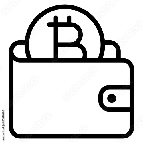Stylized Bitcoin Wallet Icon