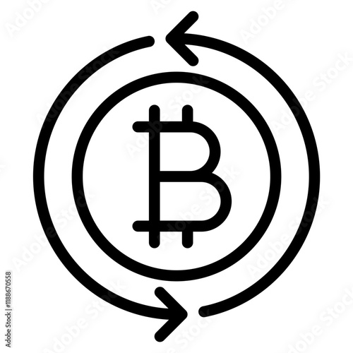 Bitcoin Currency Exchange Icon