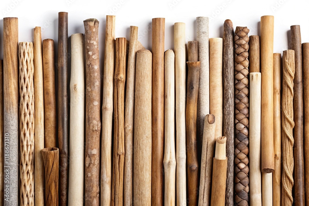 Elegant Wooden Sticks Collection: Premium Quality Craft Supplies, Transparent Background Elegant Wooden Sticks Collection: Premium Quality Craft Supplies, Transparent Background