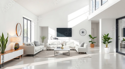 Modern Minimalist Living Room Interior Design: Bright, Spacious, and Elegant Home Decor