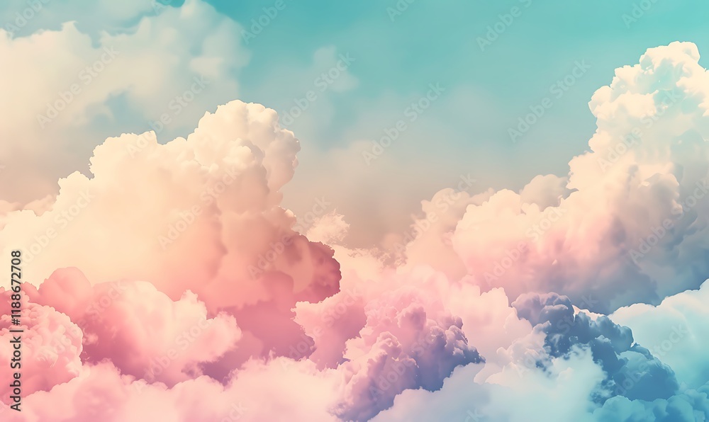 A dreamy ambiance of floating clouds against a gradient backdrop creates a calming abstract design A dreamy ambiance of floating clouds against a gradient backdrop creates a calming abstract design