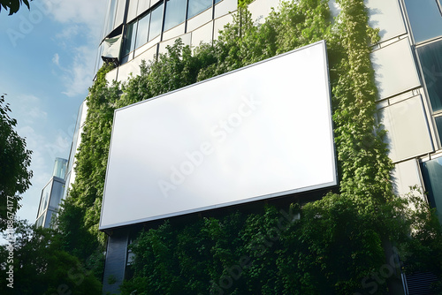 Wallpaper Mural Blank billboard on a modern building surrounded by greenery ideal for outdoor advertising Torontodigital.ca