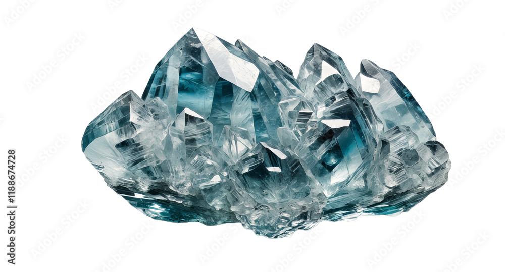 Blue Quartz Crystal Cluster on White Background
Blue Quartz Crystal Cluster on White Background