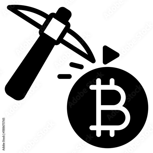 Bitcoin Mining Icon Representation