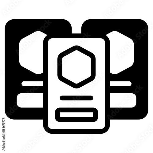 Stylized Identification Cards Graphic