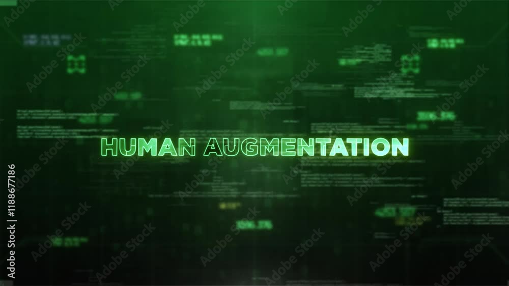 Human Augmentation Style Hologram Video Human Augmentation Style Hologram Video